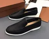 23s Walk Shoes Sneakers Flats Dress Shoe Real Leather Luxury Mens Simple Loro Slip-On Women Wedding Loro 35-46 With Box