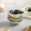 Herb Spice Tools 4 pcsset Ceramic Sauce Dish Colored Glazed Japanese Sushi Cold Dishes Cold Noodles Soy Sauce Seas CZYBS1009 221203