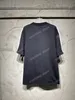 Xinxinbuy Men Designer T-shirt Paris schouderstreepletters Borduurwerk Korten met korte mouwen Blauw wit zwart grijs XS-l