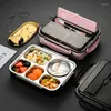 Dinnerware Sets Bento Box Storage Outing Tableware Stainless Steel Lunch Student Camping Picnic Container Kitchen Supplies
