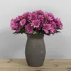 Dekorativa blommor Handgjorda europeiska simuleringsblomma Oil Målning Daisy Bouquet Azalea White Purple Wedding Office Decoration