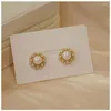 Stud Earrings Vintage For Women S925 Needles Imitation Pearls Temperament Elegant Bridal Wedding Fine Jewelry Brincos
