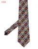 Cravatta da collo con stampa vintage 9 cm di larghezza 13 colori cravatte per adulti in poliestere da lavoro per regalo di Natale per la festa del papà