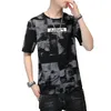 Męskie koszule T-Letnia koszula kompresyjna Mężczyźni Topy T-shirt Harajuku Streetwear Polyester Smart Punk Style Krótki Tshirt Mens Ubranie M-3xl