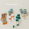 Kids Socks 4 Paris Lot Children Sports Korean Letter Cotton Spring Autumn Baby Boys Girls for Student 221203