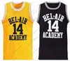 Baskettröjor The Prince of Bel-Air Academy #14 Will Smith Jersey All sömnad Mens Black Green Yellow Bel-Air Basketball Cheap Jersey