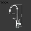 Kitchen Faucets DQOK Black Stainless Steel Mixer Single Handle Hole Faucet Brushed Nickle Sink Tap 221203