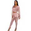 Women's Tracksuits Jogging Suits For Women Reflective Striped Patchwork Coat Pencil Pant Sweat Matching Sets Fall 2 Pc Set