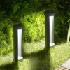 Style Waterproof Lawn Bollards Light Modern Aluminum PillarLight Outdoor Courtyard Garden Landscape Post Lamp