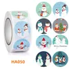 선물 랩 500pcs/롤 할로윈 크리스마스 눈사람 장식 레이블 씰 스티커 DIY 종이 스티커