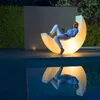 Floor Lamps Nordic Outdoor Waterproof Crescent MoonFloor Lamp Living Room Dining Pography Modern LED Lights Interior Decor Lighting