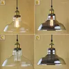 Pendant Lamps Loft Vintage Industiral Lights With Glass Lampshade Iron E27 Retro Hang Lamp Living Room Decoration Luminaire Suspension