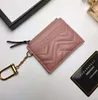 محفظة جلدية أصلية عالية الجودة خالية من البطاقات حامل Luxurys مصمم محفظة واحدة الرجال النساء حاملات عملة أصلية صغيرة محافظ مفتاح جيب فتحة داخلية