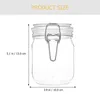 Storage Bottles Jars Jar Glass Airtight Canistercanisters Honey Kitchen Containerslidclear Container Canning Wide Mouth Jam Pot