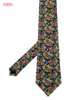 Vintage Printing Neck Tie 9cm breda 13 färger affärspolyester vuxna slipsar för fars dag julklapp