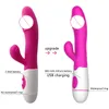 Massageador de corpo inteiro Vibrador Rabbit Female Vagina Clitors Estimulador realista G Dildo Magic Wand Toys sexuais para mulheres brinquedos eróticos A1ew