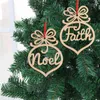 Weihnachtsdekorationen Hohler Elch Weihnachtsbaum Schneeflocken Holzanhänger Ornamente für Ornament Party Kinder Geschenk