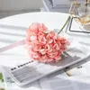 Dekorativa blommor konstgjorda hortensia macaron växt diy bröllop brud bukett bonsai blommor arrangemang hem möbler in vind