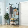 Clothing Storage Standing Coat Rack Multifunctional Shoe Cabinet Hanger Floor Furniture For Home Organizer Clothes