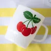 Kubki Milk Coffee Glass Cup z uchwytem napoje średniowieczny styl retro francuskie oporne na ciepło wiśniowe o wysokiej temperaturze mikrofalowości