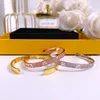 Luxe liefde volledige diamanten bangle armband vrouwen armbanden 18K gouden diamanten Armband mode-sieraden open stijl Valentijnsdag cadeau voor vriendin voorstel bruiloft