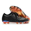 Phantom Ultra Venom FG voetbalschoenen Hoge enkel voetbalschoenen Firm Ground Cleats Outdoor zwart oranje goud