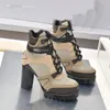 Star Trail But Botki Podeżne buty Kobiet Designer Louiseity Leather Platform Heels Luxury Viutonity Winter Booties Sdfgg