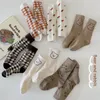 Leggings Collants 3 paires beaucoup Enfants Chaussettes Bébé Garçons Filles Mignon Ours Lapin Imprimer né Toddler Enfants Anti Slip Floor Sockings 221203