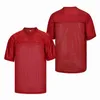 Blank American Football Jerseys for Men Adult Hip-Hop Hipster T-Shirt Practice Mesh Athletic Sports Uniform Tops Size S-3XL