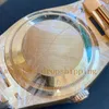Super Mens Womens Watch 36mm Green Dial 18k Gold Diamond Bezel Daydate Montre De Luxe Asia Movement Automatic Mechanical Luxury Designer Wristwatch