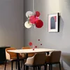 H￤ngslampor modern DIY -skarv f￤rgglada barnrum ljuskrona kreativt levande restaurang sovrumsmodellbelysning