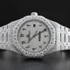 Ap Watch Hip Hop Montre en diamant Coupe ronde Toutes les tailles Personnaliser Vvs1 Montre en diamant faite à la main pour montre en diamant pour hommes cy