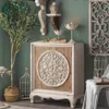 Armoire de porche rétro de style américain meubles de salon léger armoire à fleurs de luxe de luxe.