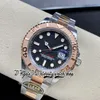 Clean CF cf126621 VR3235 Automatik Herrenuhr Y-M Roségold Lünette Schwarzes Zifferblatt Two Tone 18KRoségold Silber 904L OysterSteel Armband Super Edition Ewigkeitsuhren