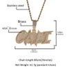 TopBling A-Z Custom Name Letters Pendant Necklaces Bling 5A Zircon 18K Real Gold Plated