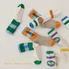 Kids Socks 4 Paris Lot Children Sports Korean Letter Cotton Spring Autumn Baby Boys Girls for Student 221203