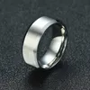 8mm Men Ring Stainless Steel Wedding Jewelry Horus Anka Bible Medical