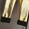 Леггинсы колготки осенние зимние детские брюки золотые серебряные изделия из искусственных плюшевые бархатные брюки Shiny Keep Heap