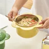 Soup Stock Pots Stainless Steel Flower Instant Noodle Bowl Large Capacity Tableware With Lid For Kitchen Restaurant Soup Bowl 221203