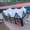 Beautiful Inflatable Santa Cottage Tent House Giant Christmas Theme Decoration Santa's Grotto For Event