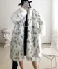 Mode Frauen Winter Mäntel Faux Fuchs Pelzmantel Dame Casual Schnee Leopard Print Pelz Jacke Weibliche Dicke Warme Plüsch Oberbekleidung kleidung