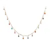 Collier de perles colorées bohème pour femmes breloques gland clavicule chaîne Chockers collier fait main bijoux cadeaux