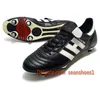 حقيبة هدايا لكرة القدم أحذية كأس العالم كأس العالم SG Mens Firm Ground Outdoor Tpikes Soft Leather Black White Training Cleags Classic Da Calcio US 6.5-11