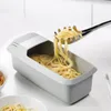 Other Kitchen Dining Bar Microwave Pasta Cooker With Sieve Heat Resistant Pasta Boat Steamer Spaghetti Noodle Cooking Box Tool Kitchen Accessories 221203