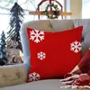 Kudde Cartoon Christmas Throw Cover Holiday Decoration Square Pillows Cute