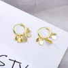 Pendientes de aro CAOSHI estilo moderno para mujer Color plateado/Color dorado joyería de estilo atemporal accesorios de uso diario