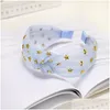 Opaski na głowę Bohemian Hairband Vintage Sweet Brimmed Hair Roop z diamentową gwiazdą romantyczną koronkową gazą akcesoria na nakrycia głowy C3 D DHJG5