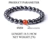 8mm Noir Hématite Multicolore Opale Perles Bracelet Bracelets Bracelets pour Femmes Hommes Yoga Bijoux