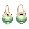 Dangle żyrandol Rose Gold Crystal Ball Kolczyki Wisze Ear Football Clips Elegancka ślubna biżuteria 434 D3 Drop Deliv Dhwb0