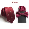 Bow Ties 2022 Fashion Explosion Business Men Edition Halloween Skull Tie Necktie Pocket Insert ثلاث مجموعات من خيوط البوليستر عالية الجودة